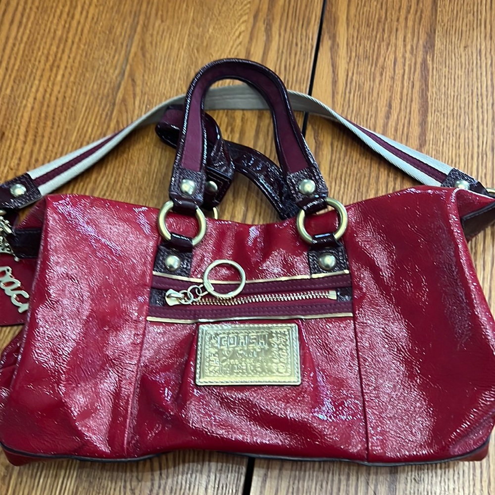 Red Patent Leather Coach bag